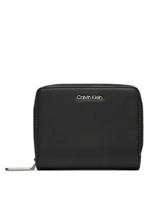 Calvin Klein Mały Portfel Damski Ck Must Z/A Wallet W/Flap Md K60K607432 Czarny - Portfele - miniaturka - grafika 1