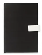 Notesy i bloczki - NOTES KSIĄŻKOWY ZAMYKANY B5 CZARNY FULD KROPKA KRATKA LINIA CZYSTY - miniaturka - grafika 1