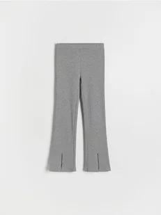 Reserved - Legginsy flare z wiskozą - jasnoszary - Spodnie i spodenki dla dziewczynek - miniaturka - grafika 1