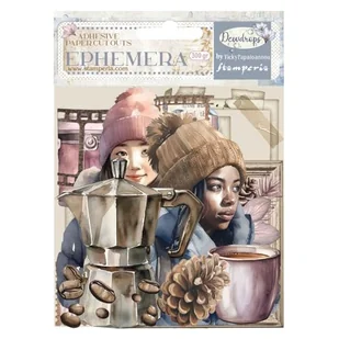 Stamperia - Ephemera do scrapbookingu, albumów, tworzenia kart, bullet journalling and innych, adhesive paper cut outs, łatwy w aplikacji, idealny do hobby, rzemiosła i prezentów (Dewdrops) - Akcesoria i części do ekspresów do kawy - miniaturka - grafika 1