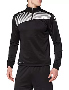 Bluzy męskie - Uhlsport Męska bluza LIGA 2.0 1/4 ZIP TOP, czarna/biała, 152 100213402 - grafika 1