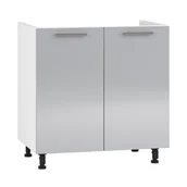 Szafki kuchenne - Szafka Pod Zlewozmywak 2 Drzwi DK-80/82 Biały / Jasny Popiel Połysk Vento Halmar Jasny Popiel, Biały - miniaturka - grafika 1