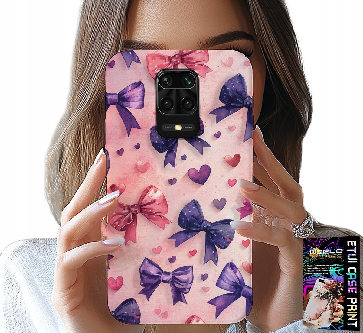 ETUI DO XIAOMI NOTE 9 PRO / 9S - KOLOROWE WSTĄŻKI WSTĄŻKA WZORY + SZKŁO