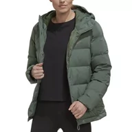 Kurtki i kamizelki sportowe damskie - Kurtka adidas Helionic Hooded Down HG8746 - zielona - miniaturka - grafika 1