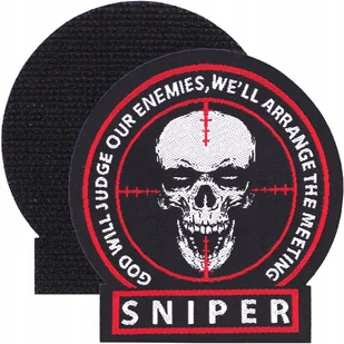 Mil-Tec, Naszywka na rzep, Emblemat, SNIPER PATCH TEXTILE, Czarna - Pasmanteria Mil-Tec, Naszywka na rzep, Emblemat, SNIPER PATCH TEXTILE, Czarna - Pasmanteria - miniaturka - grafika 1