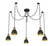 Lampy sufitowe - Prezent 27525 - Żyrandol na lince MESCALA 5xE14/40W/230V pająk czarny - miniaturka - grafika 1