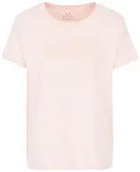 Koszulki i topy damskie - Armani Exchange Koszulka damska Sustainable, wytłoczone logo, Boyfriend Fit, Rosa, M - miniaturka - grafika 1
