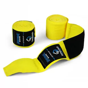 Bandaże bokserskie Groundgame NEON ŻÓŁTE - Bandaże bokserskie - miniaturka - grafika 1