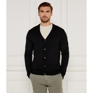 BOSS ORANGE Wełniany kardigan Avac_CD Regular Fit - Swetry męskie - miniaturka - grafika 1
