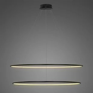 Lampa Ledowe Okręgi No. 2 Φ120 cm in 3k czarna Altavola Design (Barwa światła delikatnie ciepła, Kierunek padania światła do wewnątrz, Kolor Czarny, Możliwość ściemniania nie) - Oprawy, klosze i abażury - miniaturka - grafika 2