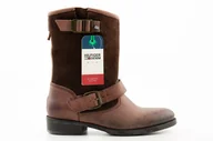 Botki damskie - Buty damskie Tommy Hilfiger Denim Avive botki skórzane brązowe-40 - miniaturka - grafika 1