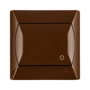 Ospel Przycisk światło AKCENT brąz - Wyłączniki światła i elektryczne - miniaturka - grafika 1