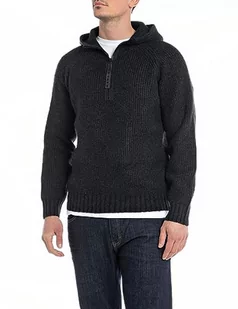 Replay Męska bluza z kapturem, 098 BLACK, S - Bluzy męskie - miniaturka - grafika 1