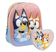 Plecaki szkolne i tornistry - Bluey Plecak Dziecięcy Wycieczki Przedszkola 3D Premium Torebka Na Ramię - miniaturka - grafika 1