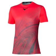 Koszulki sportowe męskie - Koszulka męska Mizuno  Charge Shadow Graphic Tee Radiant Red  XXL - miniaturka - grafika 1