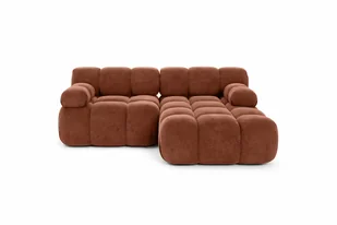 Narożnik L mini, modułowy do salonu, tkanina welur Salvador, Selia - Ciemnobrązowy - Prawy - Narożniki Narożnik L mini, modułowy do salonu, tkanina welur Salvador, Selia - Ciemnobrązowy - Prawy - Narożniki - miniaturka - grafika 1