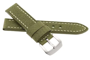 Skórzany pasek do zegarka 22 mm JVD R41218-22 zielony - Akcesoria do zegarków - miniaturka - grafika 1