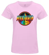 Koszulki i topy damskie - bawełniany podział t-shirt damski, Różowy, XL - miniaturka - grafika 1