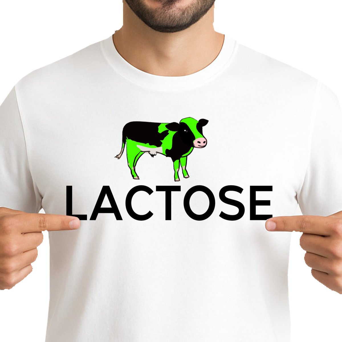 ŚMIESZNA KOSZULKA LACTOSE ZABAWNA JAKOŚĆ 100% BAWEŁNA PREMIUM M 3513