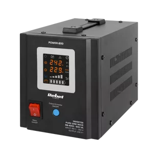 Zasilacz Awaryjny Rebel POWER-800 - przetwornica z czystym przebiegiem sinusoidalnym i funkcją ładowania 12V 230V 800VA/500W - Zasilacze awaryjne UPS - miniaturka - grafika 1