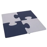 Maty edukacyjne - KiddyMoon Piankowe Puzzle do zabawy Kwadrat jasnoszary-granatowy 4 Zabawka mata - miniaturka - grafika 1