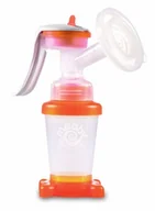 Laktatory - Mebby Laktator ręczny delikatny karma (pomarańczowy i biały) - miniaturka - grafika 1