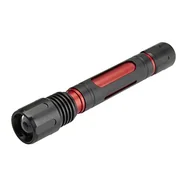 Latarki - TFA Dostmann Latarka LED Lumatic Red, 43.2036.01, 3 tryby pracy (silna/słaby/migająca światło), z możliwością skupienia, ochrona przed wodą rozbryzgową, czarna - miniaturka - grafika 1
