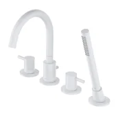 Baterie wannowe i prysznicowe - Bateria wannowa Omnires Y 4-otworowa biały mat Y1232WM - miniaturka - grafika 1