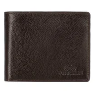 Portfele - Męski portfel z RFID skórzany z dwoma suwakami z ochroną kart brązowy - miniaturka - grafika 1