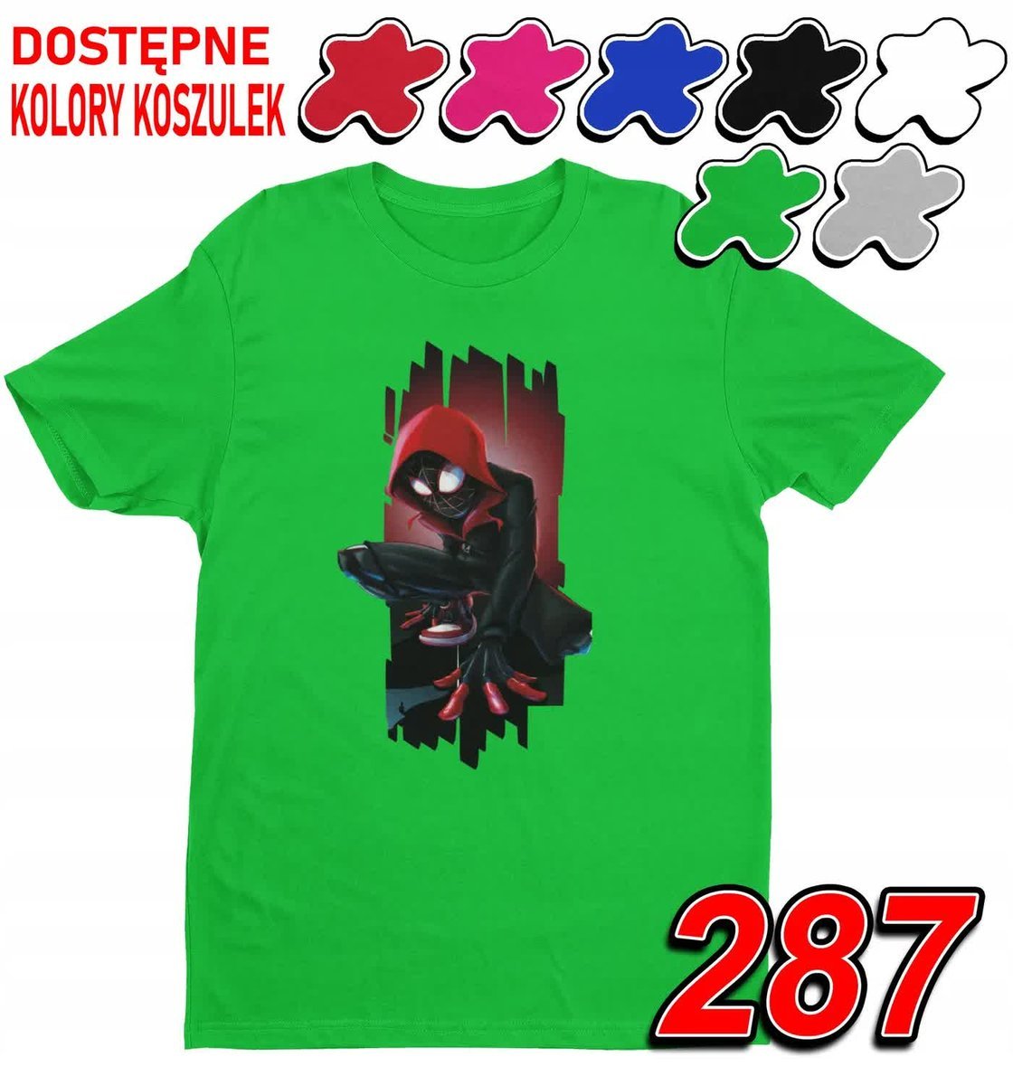 Dziecięca Koszulka Z Nadrukiem Avengers Spiderman Morales -M 134-140