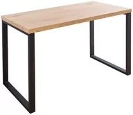 Biurka - King Home Biurko OAK 128 dąb - fornirowany MDF, nogi metalowe BT31WEEI/IA1-1 - miniaturka - grafika 1