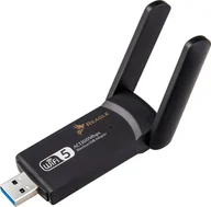 Karty sieciowe - Karta sieciowa Reagle Zewnętrzna Karta Sieciowa WI-FI Adapter USB 3.2 WiFi 1300Mbps 2,4GHz 5GHz - miniaturka - grafika 1