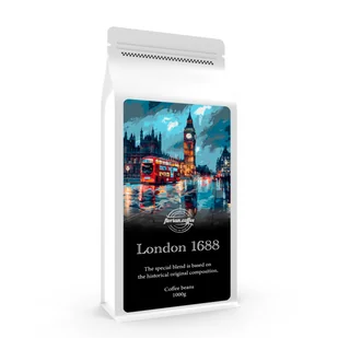 ŚWIEŻO PALONA KAWA ZIARNISTA 1KG LONDYN - 80% ARABICA | 20% ROBUSTA - Kawa - miniaturka - grafika 1