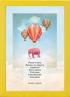 Ramki na zdjęcia - Ramka na zdjęcia 21x30 cm POSTERGALERIA, drewniana, żółta - miniaturka - grafika 1