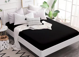 Prześcieradło Frotte Z Gumką 200X220 Czarny - Prześcieradła - miniaturka - grafika 1