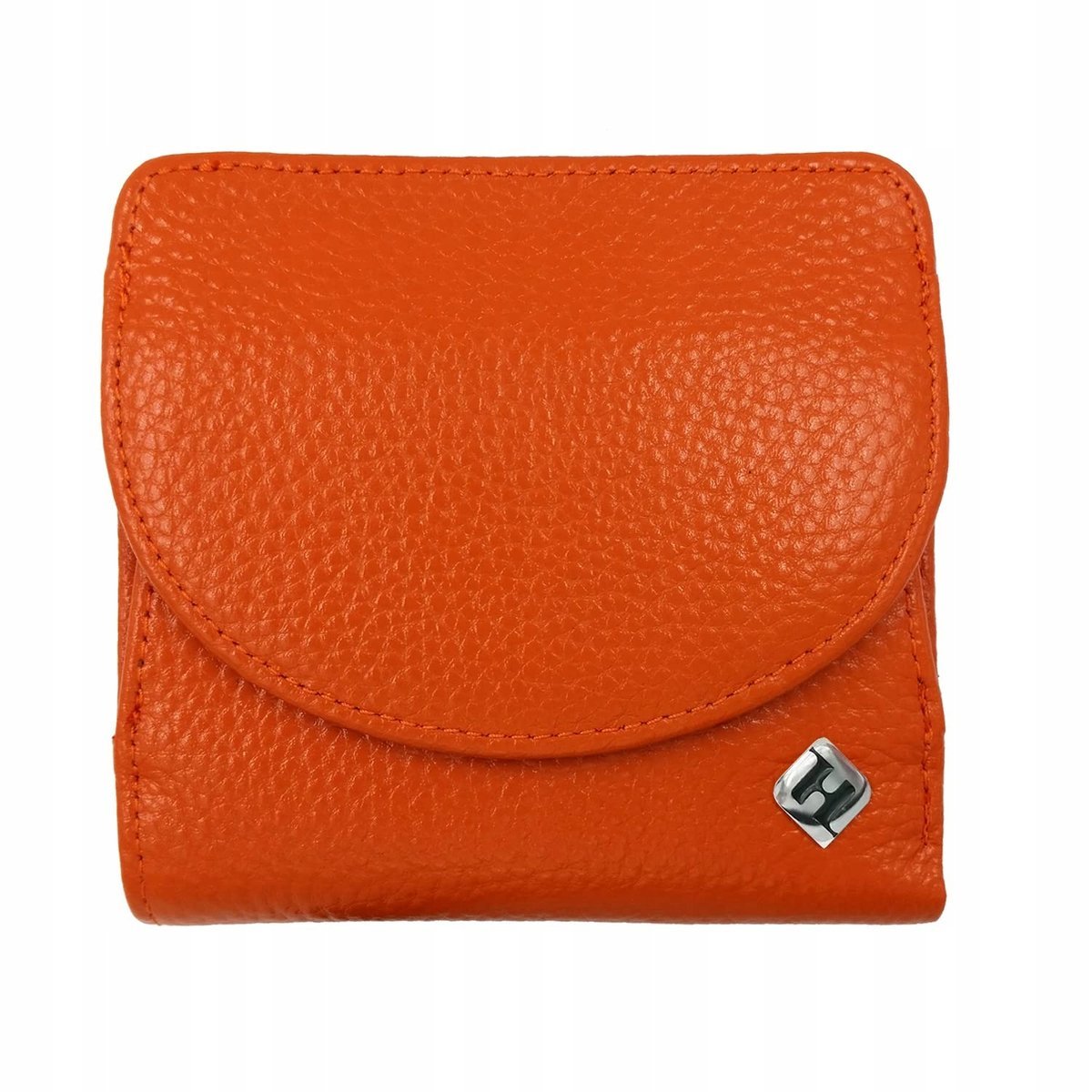 FreeHaveFun Skórzany Portfel RFID Pomarańczowy z Przegródkami