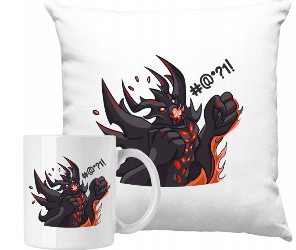 ZESTAW PODUSZKA + KUBEK Dota 2 Shadow Fiend Pomysł Na Prezent +IMIĘ