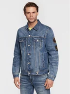 Kurtki męskie - Guess Kurtka jeansowa Dillon M2BXN1 D2IB0 Niebieski Regular Fit - miniaturka - grafika 1