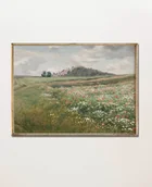 Obrazy i zdjęcia - Plakat Vintage Wiosenna łąka kwiatów Krajobraz - miniaturka - grafika 1