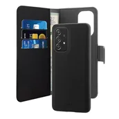 Etui i futerały do telefonów - PURO Etui Wallet Detachable 2w1 do Samsung Galaxy A53 5G Czarny - miniaturka - grafika 1