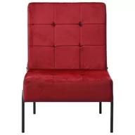 Fotele - vidaXL Fotel, 65x79x87 cm, kolor czerwonego wina, obity aksamitem - miniaturka - grafika 1