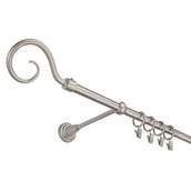 Karnisze - Karnisz pojedynczy 16 mm srebro mat I 200 cm Hak żabka - miniaturka - grafika 1