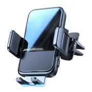 Uchwyty samochodowe do telefonów - Joyroom Magnetyczny uchwyt samochodowy na kratkę JR-ZS2948 z ładowarką indukcyjną Qi Czarny - miniaturka - grafika 1