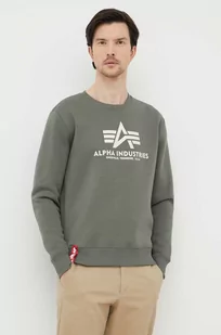 Alpha Industries bluza męska kolor zielony z nadrukiem - Bluzy męskie - miniaturka - grafika 1