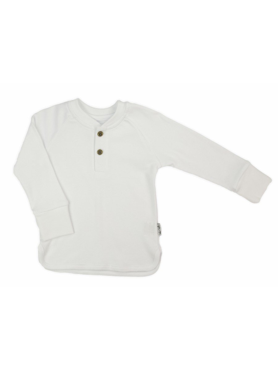 Chłopięca bluzka polo z długim rękawem z guzikami biała Nicol,r.92