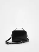 Torebki damskie - Reserved - Torebka listonoszka z paskiem - czarny - miniaturka - grafika 1