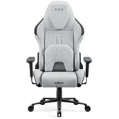 Fotele gamingowe - DIABLO Fotel Gamingowy Materiałowy Obrotowy X.One PRIME Normal Size Szary, Nightwolf Moon - miniaturka - grafika 1