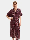 Sukienki - Desigual Sukienka koszulowa Candela 24SWVW41 Czarny Loose Fit - miniaturka - grafika 1