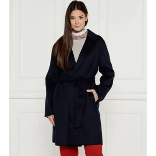 Tommy Hilfiger Wełniany płaszcz - Płaszcze damskie - miniaturka - grafika 1