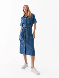 ONLY Sukienka jeansowa 15283308 Niebieski Loose Fit - Sukienki - miniaturka - grafika 1
